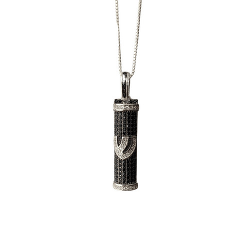 Pendentif mezouza argent - en,