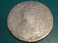 LOUIS XVI - ECU au BUSTE HABILLE (ARGENT) - 1780 M (TOULOUSE) RARE & QUALITE TB+