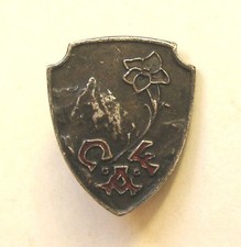 ANCIEN INSIGNE de BOUTONNIERE CAF CLUB ALPIN FRANCAIS SKI MONTAGNE ESF FFS 1,8cm