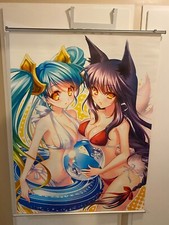 Poster mural japonais Ahri & Sona (134cm x 104cm)