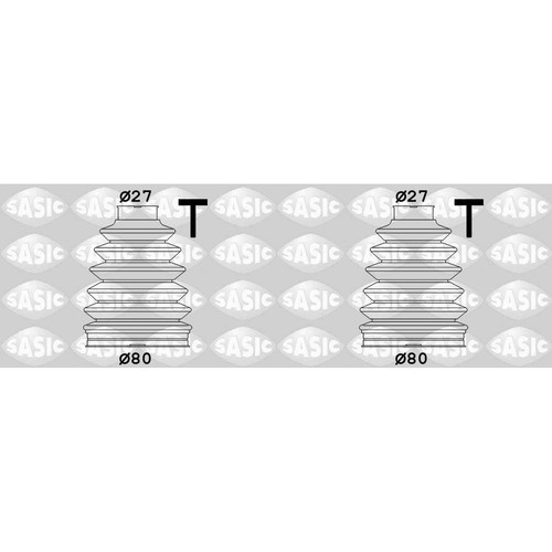 Sasic soufflet essieu - d'essieu, lot