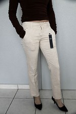 pantalon écru décos relief