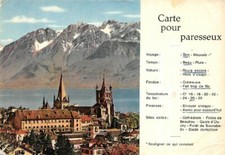 Lausanne-Ouchy - La Cathédrale Et Les Alpes Savoie - Carte pour paresseux