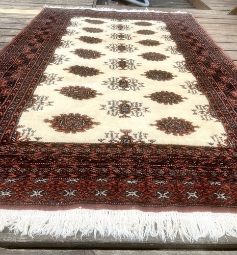 Ancien tapis laine noué à - -,