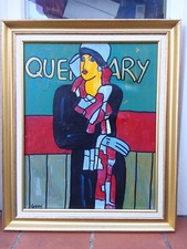 Tableau huile sur toile encadre signé P. Kleyman Quenn mary 40x50cm.