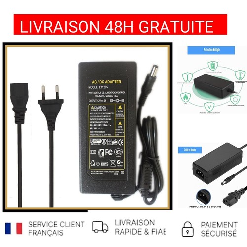 Alimentation 12v 60w - alimentation, 5a