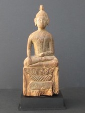 Ancien Bouddha Lanna en Bois