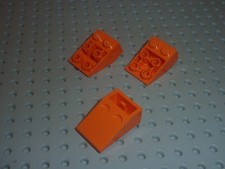 3 x LEGO Orange Slope Inverted