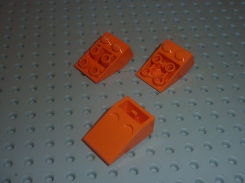 Lego orange slope inverted - x,