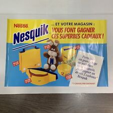 RARE poster jeu concours Nesquik Quicky le lapin époque Groquik Goldorak Candy