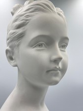 Buste ancien Porcelaine LIMOGES CAMILLE THARAUD portrait Jeune Fille HOUDON 40CM