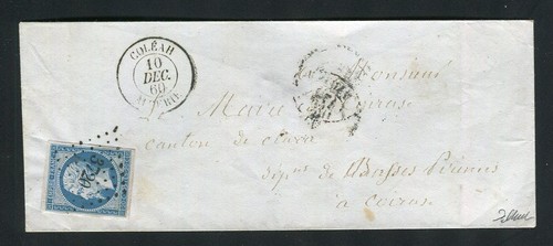 Rare lettre coléah - rare, de