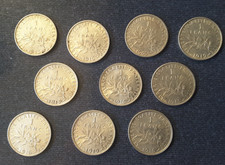 Lot de 10 PIÈCES  1 fr