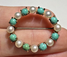 Broche Vintage En Or Jaune 9K