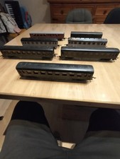 lot miniatures ferroviaires de 7 voitures voyageurs jouef 1/87 ,etat d usage