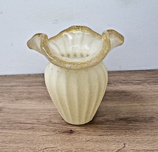 Abat-Jour Tulipe en pate de verre givré moucheté marron