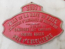 PLAQUE DE CONCOURS AGRICOLE DE