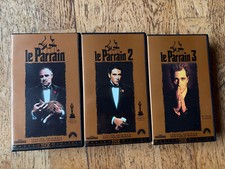lot de 3 cassettes VHS vintage The Godfather / Le Parrain Trilogy 