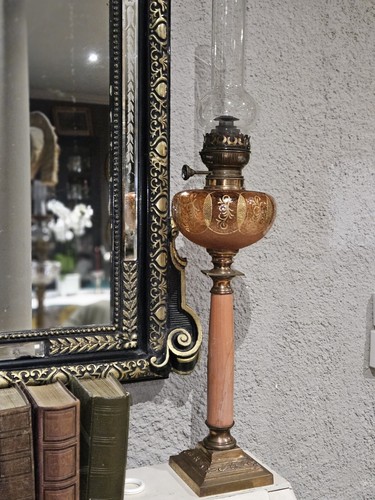 Lampe pétrole ancienne en - à,