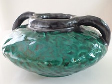 Rare et superbe vase plat céramique Jérôme Massier