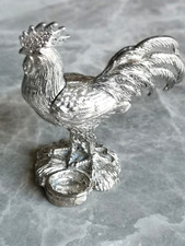 BOÎTE À Pilules PILULIER Zoomorphe Coq METAL ARGENTE VINTAGE - RARE !!!
