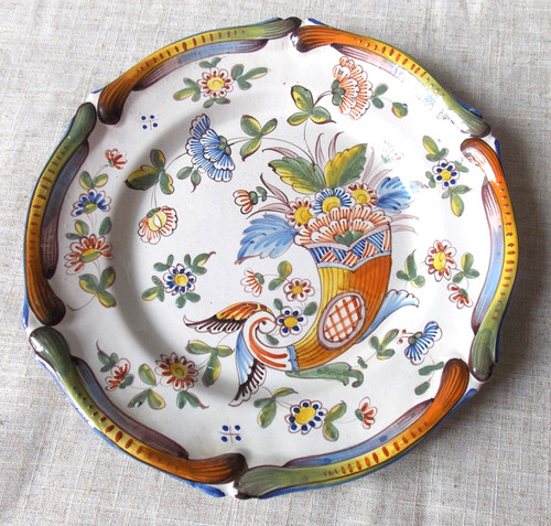 Assiette vieux rouen corne - en,