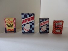RARE COLLECTION 4 BOITES MINIATURES PUBLICITE LUSTUCRU VINTAGE FACTICE DINETTE