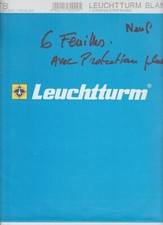POUR ALBUM  LEUCHTTURM  LOT 6 PAGES  FRANCE  NEUF  VIERGES   TBE REF.14