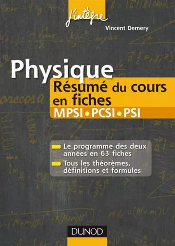 Physique résumé cours en - cours,