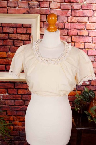 Vintage orig 70s dirndl blouse - dirndl,