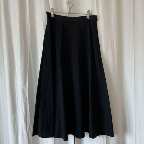 Jupe longue noire coton - jupe,