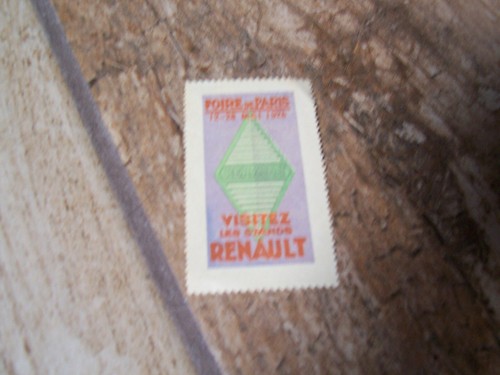 Timbre vignette renault foire - timbre,