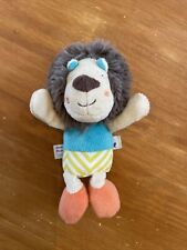 Doudou Peluche Lion Babysun Beige Bleu Orange