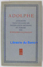 Adolphe Anonyme Benjamin de