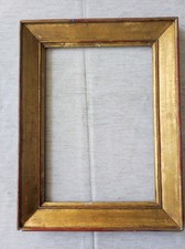 ancien cadre bois baguette doré feuillure 29 cm x 20 cm  old frame gravure