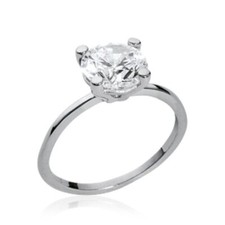 Gros solitaire femme - argent