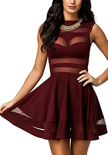 Robe courte transparente - courte, à