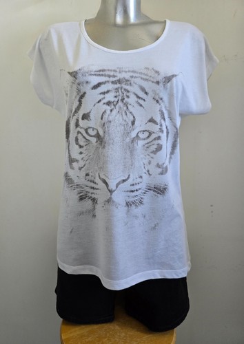Top tshirt tête tigre - tête, de