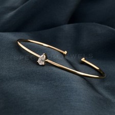 Bracelet Jonc Solitaire Pear
