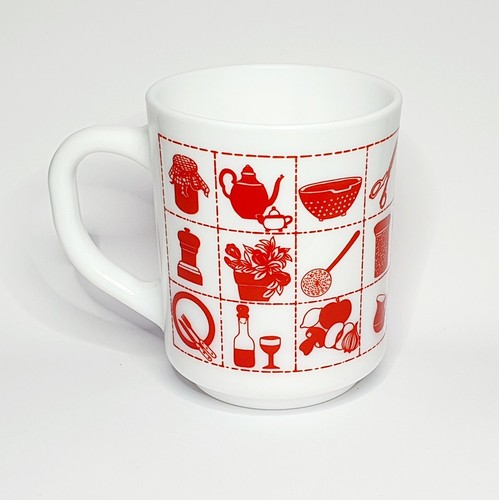 Ancien mug rouge symboles - ancien,