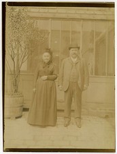 PHOTO ANCIENNE - HOMME PERSONNE AGÉE VERRIÈRE MODE - FASHION - Vintage Snapshot