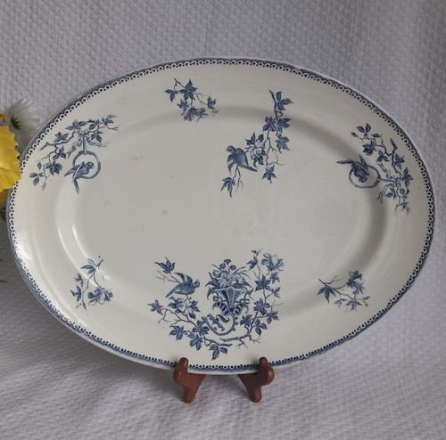 Ancien grand plat - , ovale