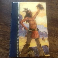 Livre ancien pour enfant Les chasseurs de chevelures de Mayne-Reid reliure cuir