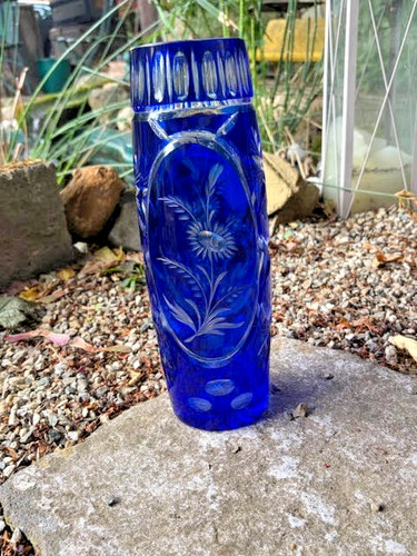 Ancien vase cristal - ancien,