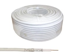 Câble coaxial rg6 blanc - câble,
