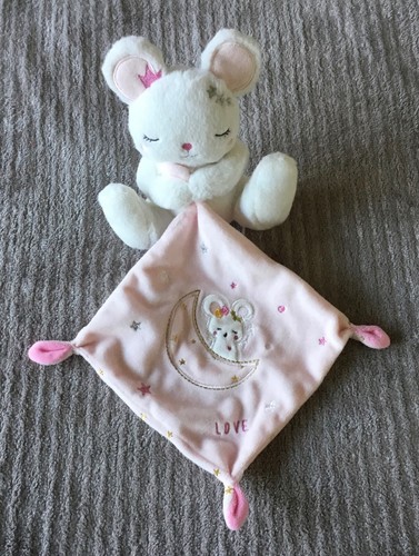 Doudou souris blanche rose - doudou,