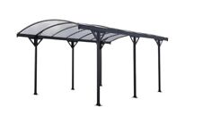 Carport de 15m² en Aluminium Anthracite et Polycarbonate - Le Mans 5x3m - 