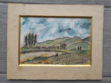 paysage pastel ancien goût
