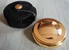 PALOMA PICASSO poudrier métal doré avec son étui velours noir