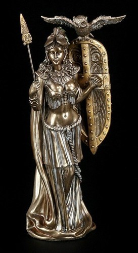 Figurine athena avec bouclier - figurine,